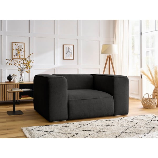 Melns atpūtas krēsls Zephyr – Bobochic Paris-image-1