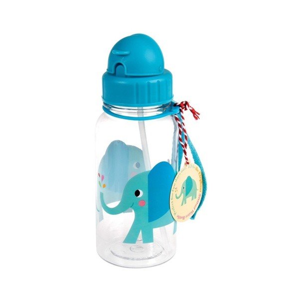 Zila/tirkīzzila tritāna bērnu pudele 500 ml Elvis the Elephant – Rex London