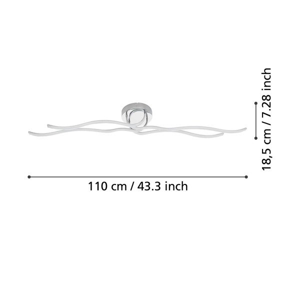 Sudraba krāsas LED griestu lampa 16x108,5 cm RONCADE – EGLO-image-2