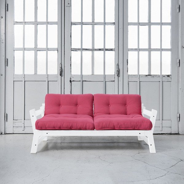 Dīvāns gulta Karup Step White/Magenta-image-1
