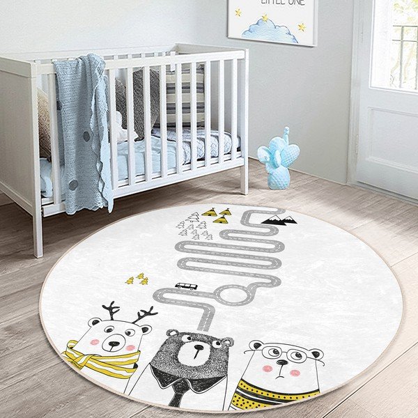Balts bērnu paklājs ø 100 cm Comfort – Mila Home-image-2