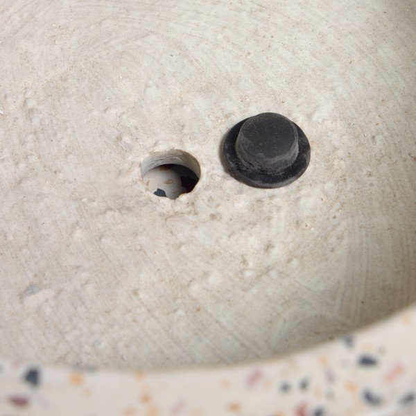 Balts puķu pods ar teraco rakstu Kave Home Lelis, ⌀ 27 cm-image-2