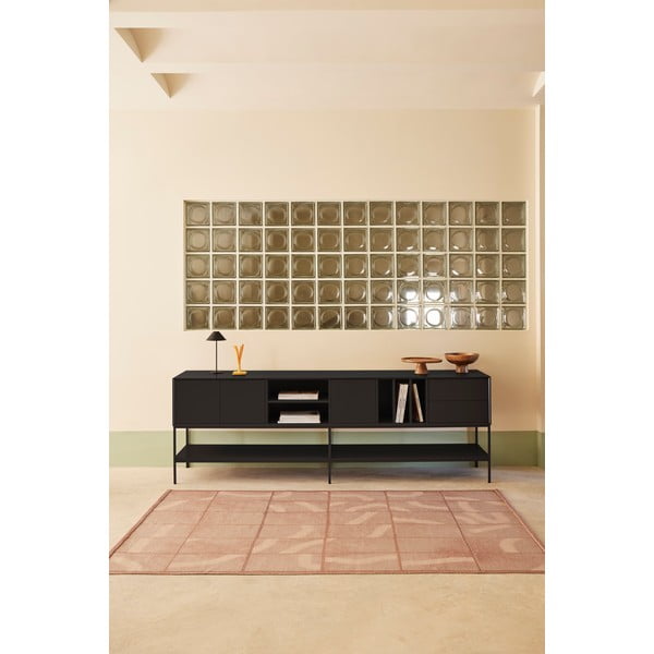 Melns TV galdiņš 220x74x45 cm Platt – Teulat-image-1