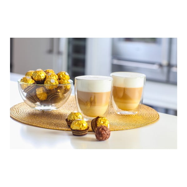 Stikla krūzes latte kafijai ar dubultsienu (2 gab.) 320 ml Amo – Vialli Design-image-1