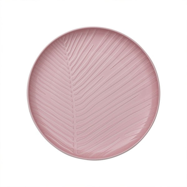 Balts un rozā porcelāna šķīvis Villeroy & Boch Leaf, ⌀ 24 cm