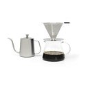 Sudraba krāsas nerūsējošā tērauda mokas kafijas kanna 500 ml Slow Coffee – Leopold Vienna