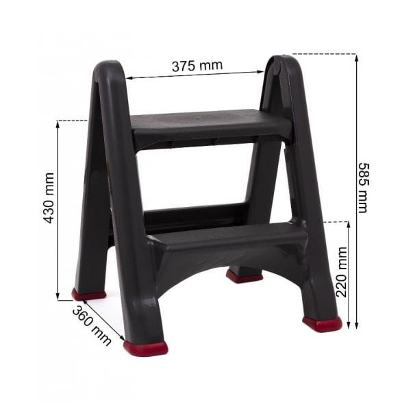 Melni pakāpieni Curver, augstums 63 cm-image-1