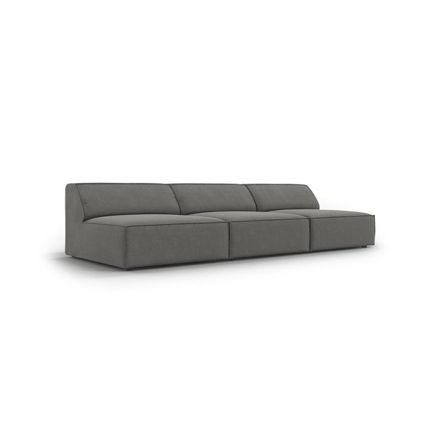 Pelēks samta dīvāns 240 cm Jodie – Micadoni Home-image-3