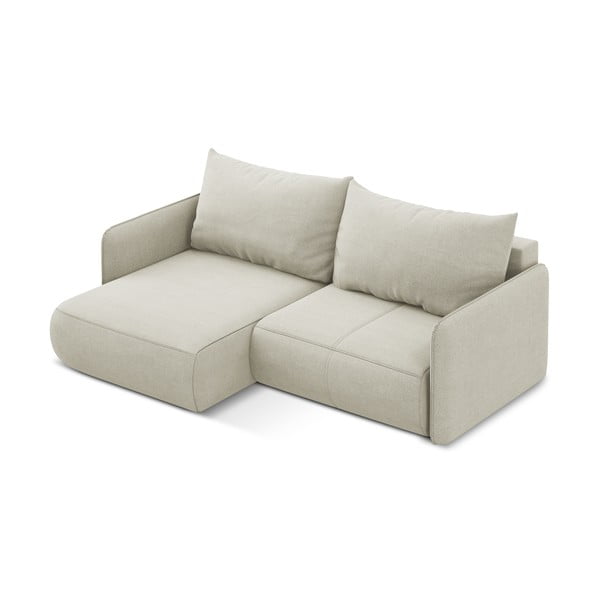 Krēmkrāsas salokāms/ar uzglabāšanas vietu stūra dīvāns (ar kreiso stūri) Nanea – Makamii-image-4