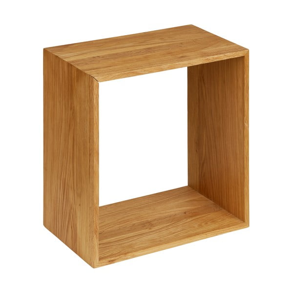 Dabīga toņa daudzlīmeņu ozola masīvkoka sienas plaukts 30 cm Lattoon – House Nordic-image-3