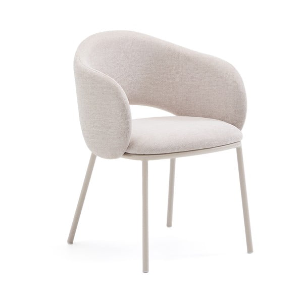 Krēmkrāsas polsterēts ēdamistabas krēsls Maina – Kave Home