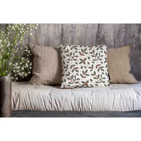 Spilvendrāna ar Ziemassvētku motīvu 45x45 cm Holly – Butter Kings-image-1