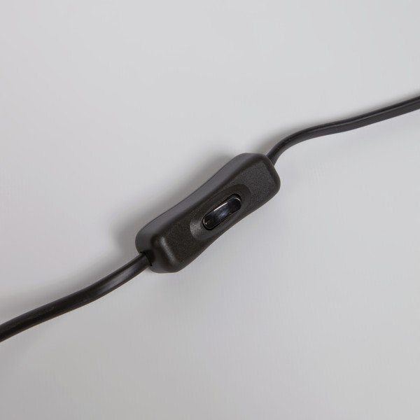 Balta/melna galda lampa ar stikla abažūru (augstums 22 cm) Seina – Kave Home-image-4