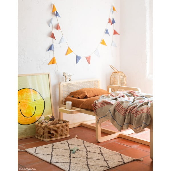 Krēmkrāsas mazgājams/ar rokām darināts kokvilnas paklājs 70x100 cm Mini Bereber – Lorena Canals-image-1