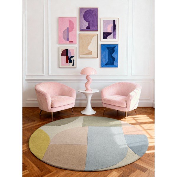 Ar rokām darināts vilnas apaļš paklājs ø 200 cm Westminster Piccadilly – Ted Baker-image-1