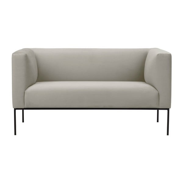 Bēšs samta dīvāns Windsor & Co Sofas Neptune, 145 cm