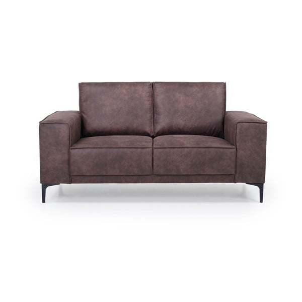Brūns dīvāns no ādas imitācijas 164 cm Copenhagen – Scandic