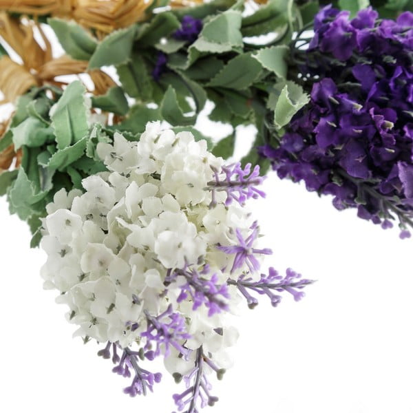 Mākslīgie augi (3 gab.) (augstums 32 cm) Lavender Bouquet – Casa Selección-image-1