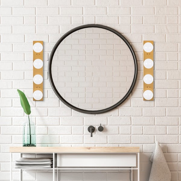 Zelta krāsas sienas lampa Mirro – Opviq lights-image-4