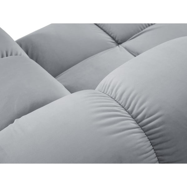 Gaiši zils samta dīvāns 282 cm Bellis – Micadoni Home-image-1