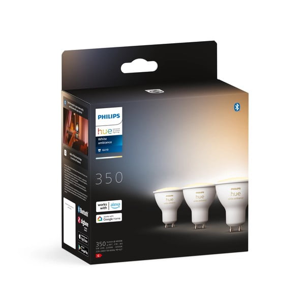 LED spuldzes (3 gab.) ar GU10 spuldžu ietveri, 4 W White ambiance – Philips Hue-image-3