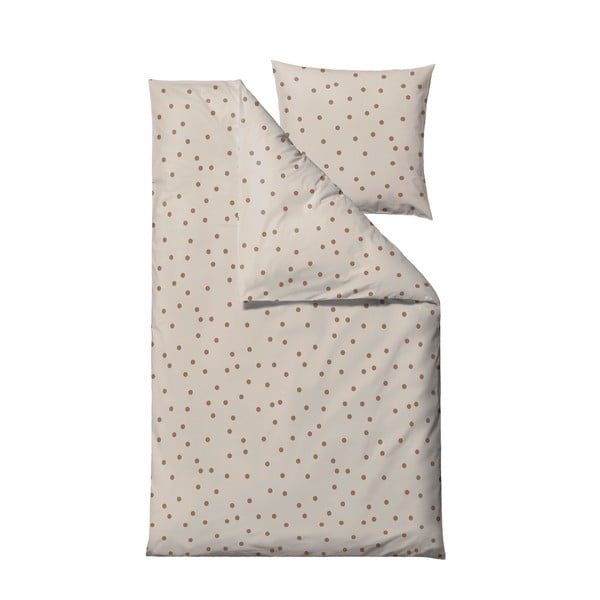 Brūna vienguļamā gultas veļa no kokvilnas satīna 140x200 cm Solaris – Södahl