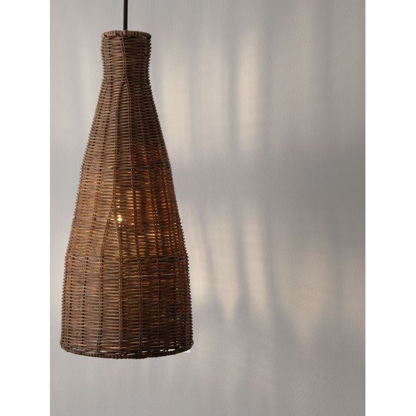 Dabīga toņa rotangpalmas piekaramā lampa ø 19,5 cm Rielo – Nova Luce-image-1