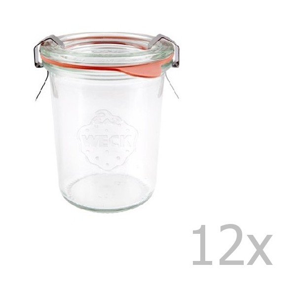 12 burku komplekts Weck Sturz, 160 ml