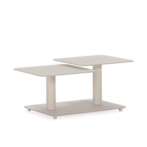 Krēmkrāsas stikla žurnālgaldiņš 54x115 cm Elvi – Marckeric