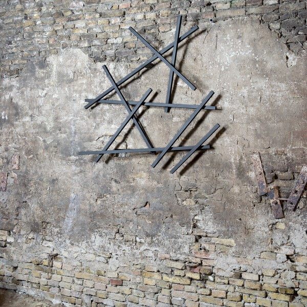 Melns metāla sienas pakaramais 79 cm Matches – Spinder Design-image-4