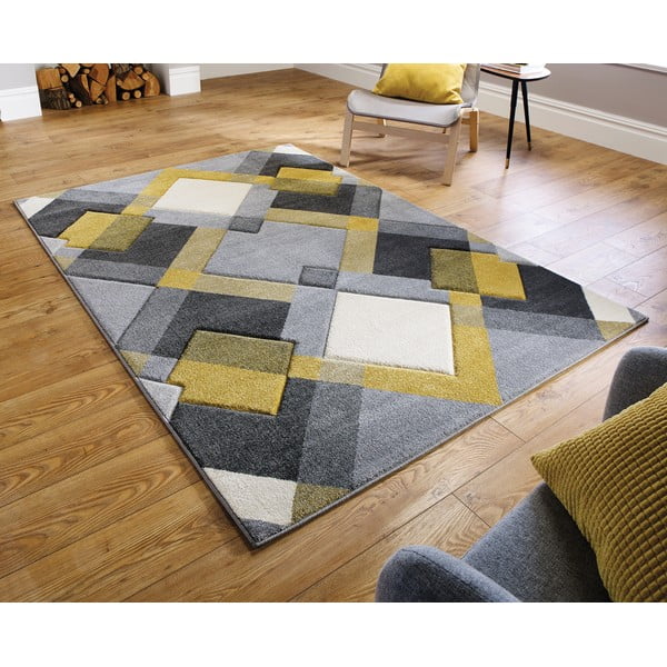 Dzeltens/pelēks paklājs 160x230 cm Nimbus – Flair Rugs-image-1