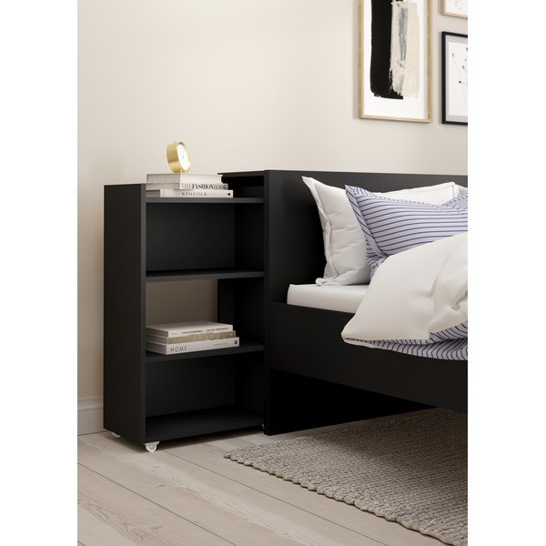 Melns gultas galvgalis 145x80 cm Naia – Tvilum-image-1