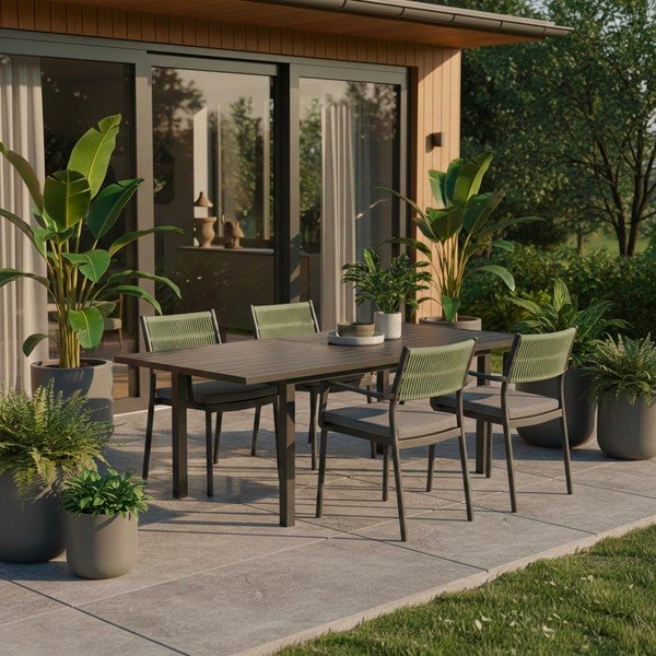 Pelēki plastmasas dārza krēsli (4 gab.) Alvin – Bizzotto-image-1