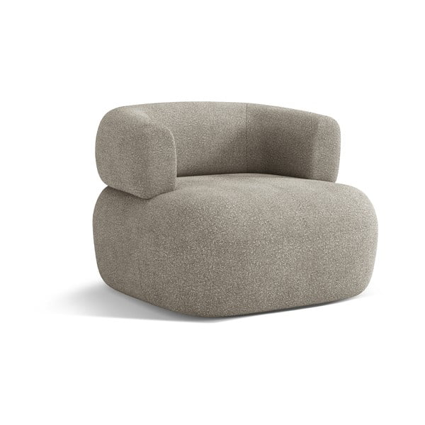 Gaiši pelēks atpūtas krēsls no buklē auduma Jenny – Micadoni Home
