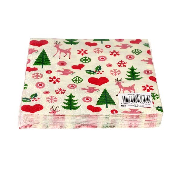 Salvetes (20 gab.) 25x25 cm 50s Christmas – Rex London-image-3