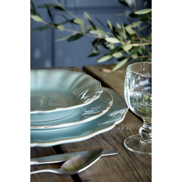 Zils/tirkīzzils deserta māla šķīvis ø 21 cm Alentejo – Costa Nova-image-1