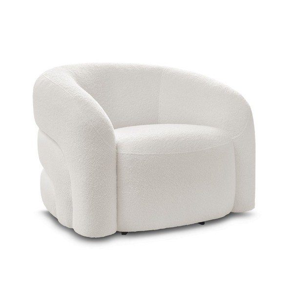 Balts grozāms atpūtas krēsls no buklē auduma Elina – Bobochic Paris-image-3