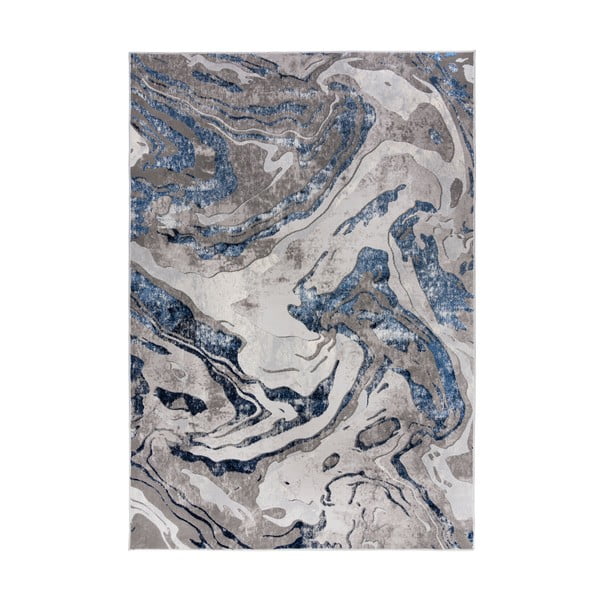 Zili pelēks paklājs Flair Rugs Marbled, 80 x 150 cm
