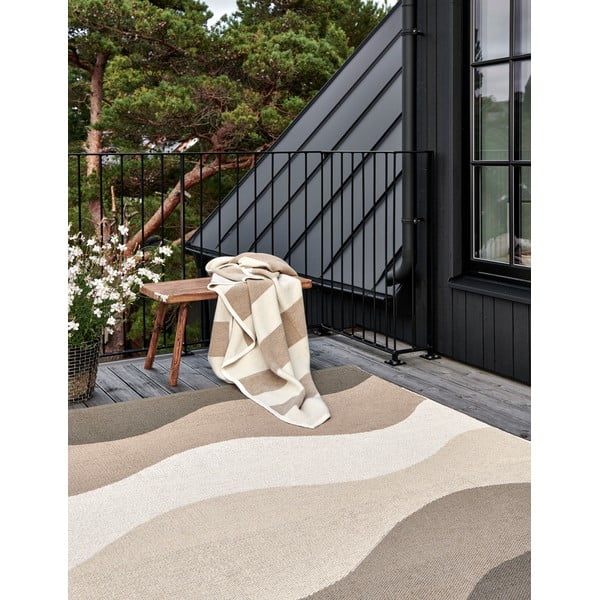 Brūns/bēšs iekštelpu un āra celiņa paklājs 70x200 cm Urvi Earth – Pappelina-image-1