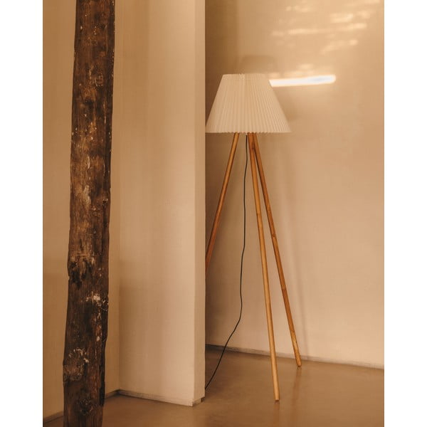 Dabīga toņa stāvlampa no auduma (augstums 149 cm) Benicarlo – Kave Home-image-1