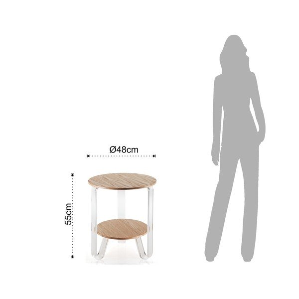 Tomasucci Poole koka sānu galdiņš, ⌀ 48 cm-image-2
