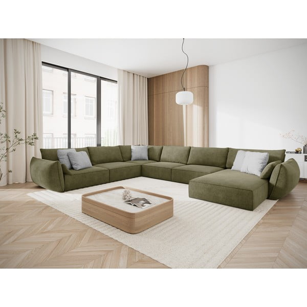 Zaļš stūra dīvāns (kreisais stūris) Vanda – Mazzini Sofas-image-1