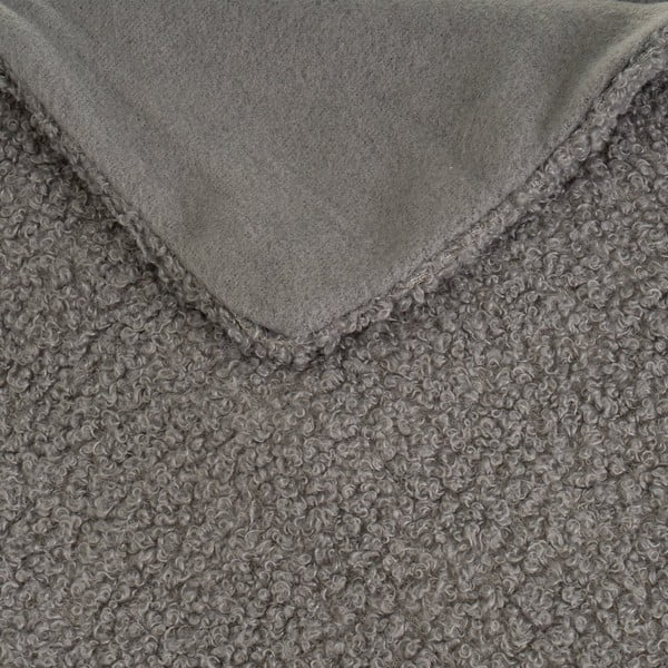 Pelēks pleds no Sherpa flīsa 130x160 cm Sherpa Bouclé – Casa Selección-image-1
