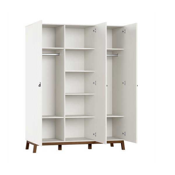 Bēšs bērnu drēbju skapis 149x196x58 cm Sezane – Vipack-image-2