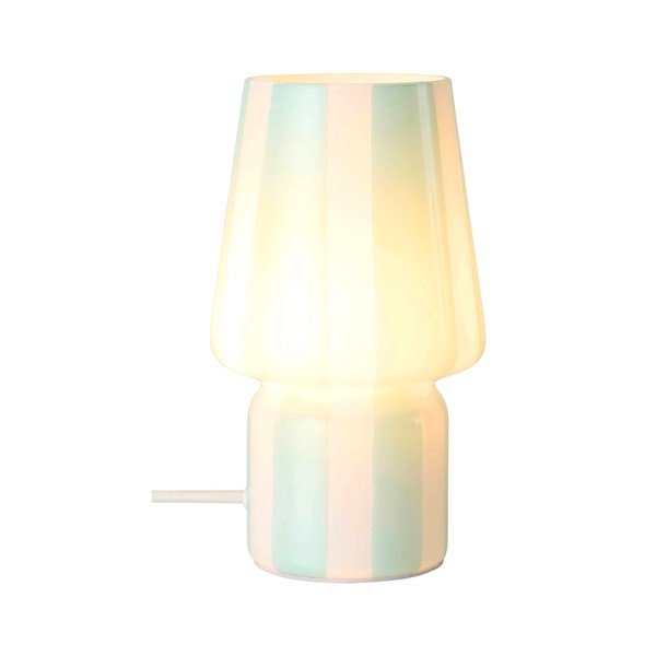 Balta/zila stikla galda lampa (augstums 21,5 cm) Carlo – Ellos Home-image-3