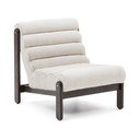 Balts atpūtas krēsls no buklē auduma Magira – Kave Home