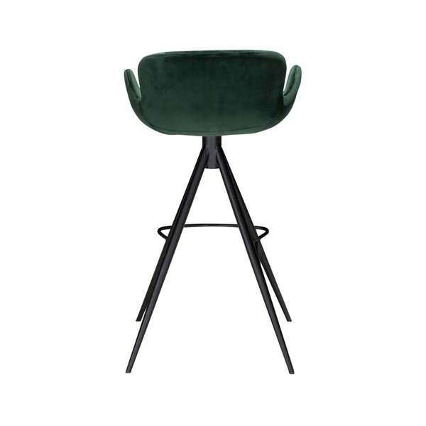 Tumši zaļš bāra krēsls DAN-FORM Denmark Gaia Velvet, augstums 98 cm-image-4