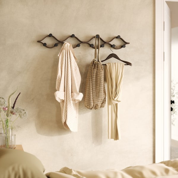 Dabīga toņa gumijkoka masīvkoka sienas pakaramais Montage – Umbra-image-3