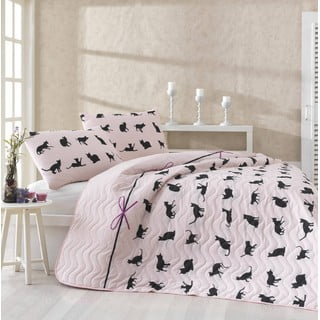 Divguļamās gultas pārklāja un spilvendrānu komplekts Cats, 200 x 220 cm