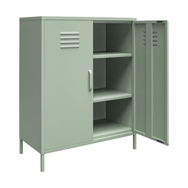 Zaļš metāla skapītis 40x102x80 cm Mission District – Støraa-image-3